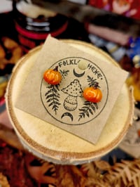 Image 2 of Kolczyki malutkie dynie na wkrętki