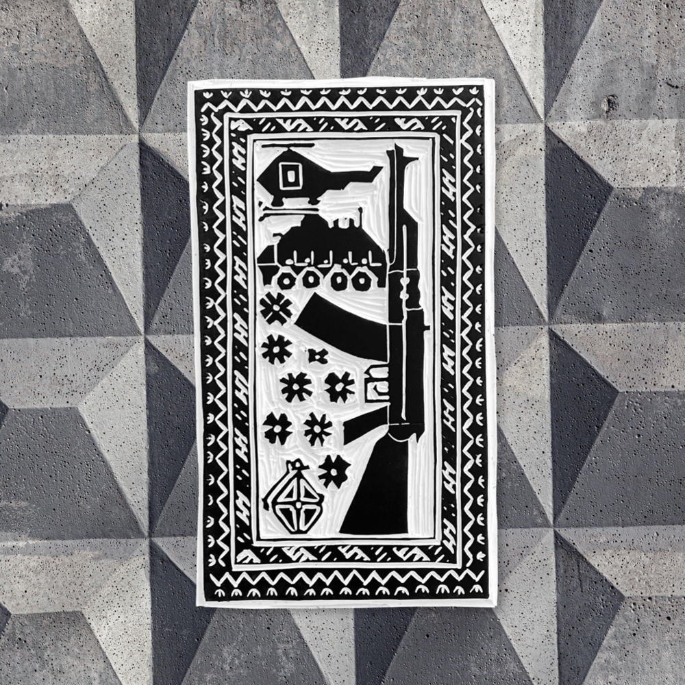 Afghan War Rug Linoprint