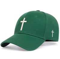 Image 1 of High Quality Cross Hat Unisex Adjustable (Green)