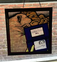 Image 2 of Stained glass 'My 2 dogs' panel