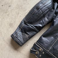 Image 4 of LEATHER CONTRAST BIKER JACKET