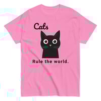 Image 13 of Unisex classic tee, Cats Rule the World T-Shirt | Cute Black Cat Funny Graphic Tee