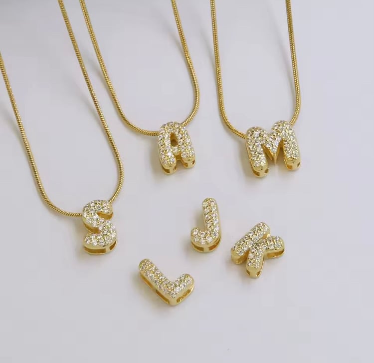 Image of Mini initial pendant necklace