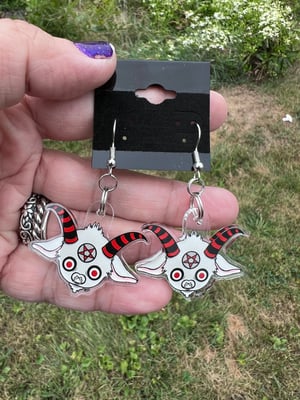 Baphomet acrylic earrings