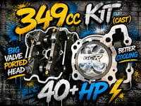 Image 2 of Strip/Street 349cc STG 3 ported head big valve kit 50mm throttlebody