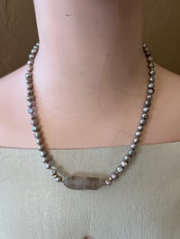 Image 4 of *new* HORIZONS-gray pearls + gray dt quartz