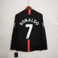 Image 2 of Manchester United 07/08 Away Long Sleeve Retro Jersey