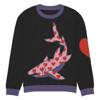 Image 7 of Heart Shark Knitted crew neck sweater