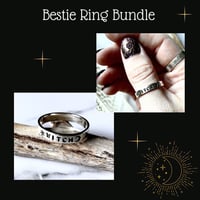 Image 1 of Handmade WITCH Stacking Rings Bundle Sterling Silver 925