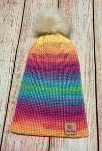 Image 1 of Children’s Pom Pom Hat, Different Styles Available, to fit up to 10 years old. 