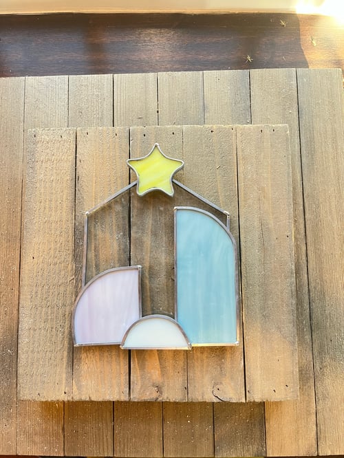 Image of Simple Nativity- stained glass