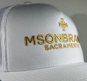 Image of MSONBRAND White/Gold Trucker