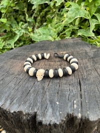 Image 3 of Bog oak and bone bead set