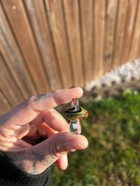 “the rainbow cauldron” mushroom pendant