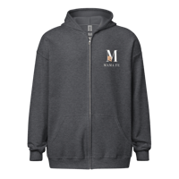 Image 1 of MamaFe Logo White Font Unisex heavy blend zip hoodie