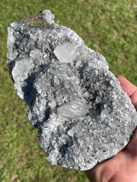 Image 12 of UV Calcite On Quartz Crystal With Chalcopyrite Specimen #1559