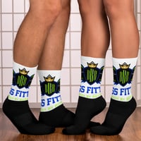 Image 4 of BossFitted Neon Green and Blue Socks