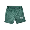 Art Of Fame/ Double NY Logo The Big Apple/ Hunter Green Mesh Short/ Zipper Pockets 