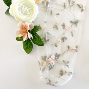 Image of Embroidered Floral Slouch Socks