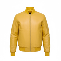 Yellow Leather Jacket & Airport Bag