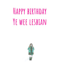 Wee Lesbian Card 