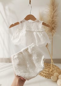 Image 1 of Photo prop - Newborn girls photography set - Arlene - off white