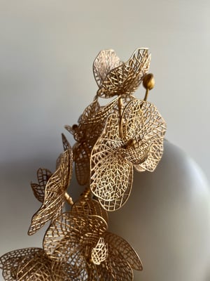 Image of Gold orchid headpiece 