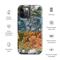 Image 14 of Art Nouveau Inspired Colorful Quartet Boho Hippie Floral Sketch Tough Case for iPhone®