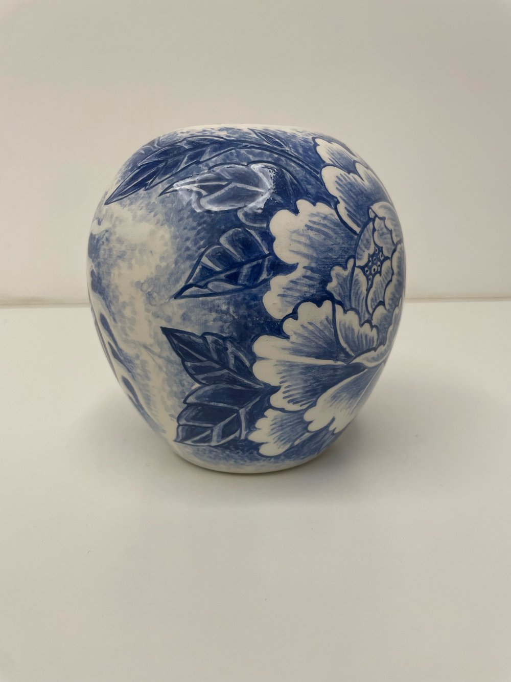 Skull-peonies-hoju ceramic 