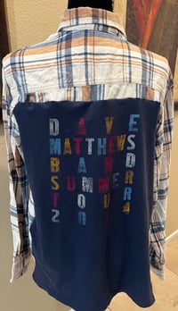 Vintage Cream/Blue/Gold Flannel Shirt Dave Mathew’s Band
