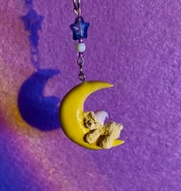 Image 3 of Sleeping Luna Bear Moon Keychain - Adorable Kawaii  Accessory