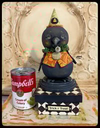 Image 4 of Folk Art Halloween Crow Raven creation doll