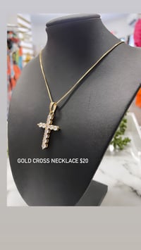 Gold cross necklace
