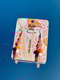 Image 1 of Orange Mushroom Earrings