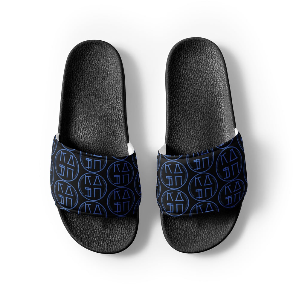 Image of KASHONLY PATTERN MEN'S SLIDES-BLACK