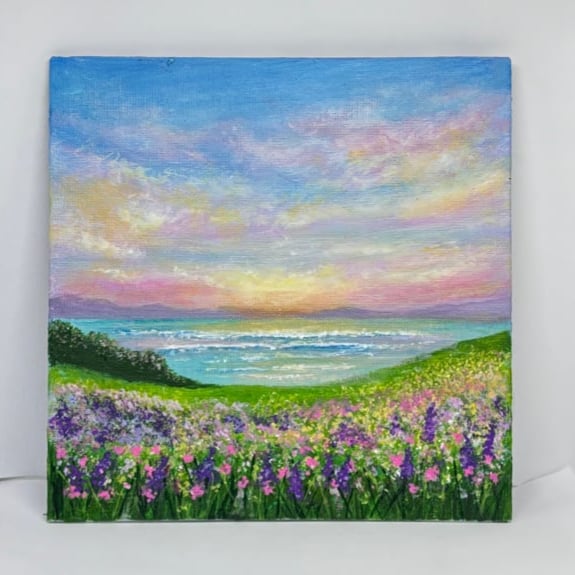 Original acrylic painting - dreamy landscape Image 2