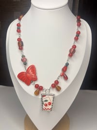 Image 2 of Beaded Cherry Necklace 