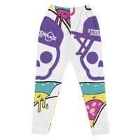 Image 3 of Purple Skull Meets Pizza Women's Joggers