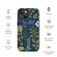 Image 19 of Art Nouveau Inspired Blue Boho Floral Tough Case for iPhone®