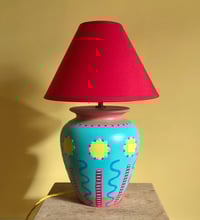 Image 1 of Suns and Snakes Ceramic Lamp