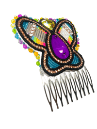 Image 3 of Neon Butterfly Hair Comb 