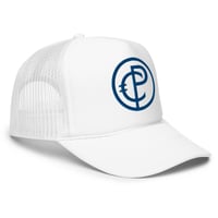 Image 2 of Corbin Pickard Cp White Blue Foam trucker hat