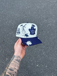 Image 1 of  TACTICAL OFF WHITE NAVY  TORONTO MAPLE LEAVES CUSTOM FITTED CAP