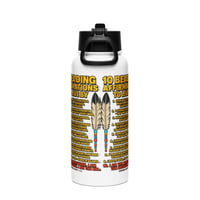 Image 4 of Stainless steel water bottle with a straw lid