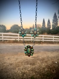 Image 2 of Evans Turquoise Cluster necklace