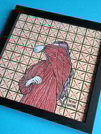 Image 2 of ' DANKE CIAO III' original illustration  (21x21cm, frame incl.)
