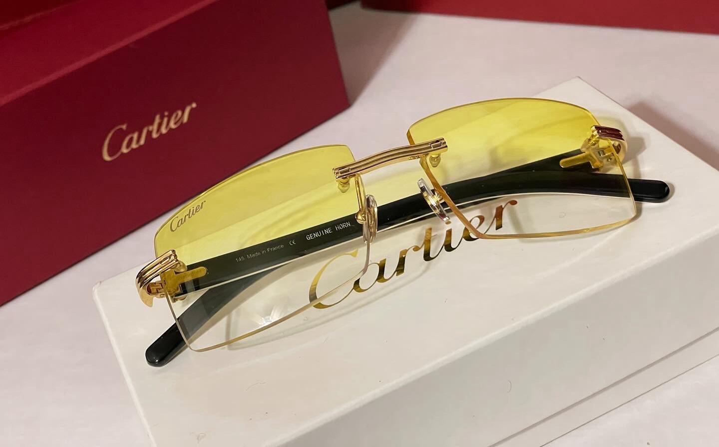 Image of AUTHENTIC CARTIER CT0286O 003 - [MIXED HORN] CUSTOM LENS 011