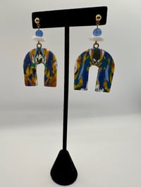 Image 4 of blue Arch Earrings 