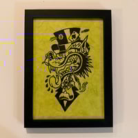 Image 7 of 🚬🎩🤪 Framed Linocut Print