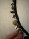 1960s Tibetan shaman glass and tooth prayer bead necklace